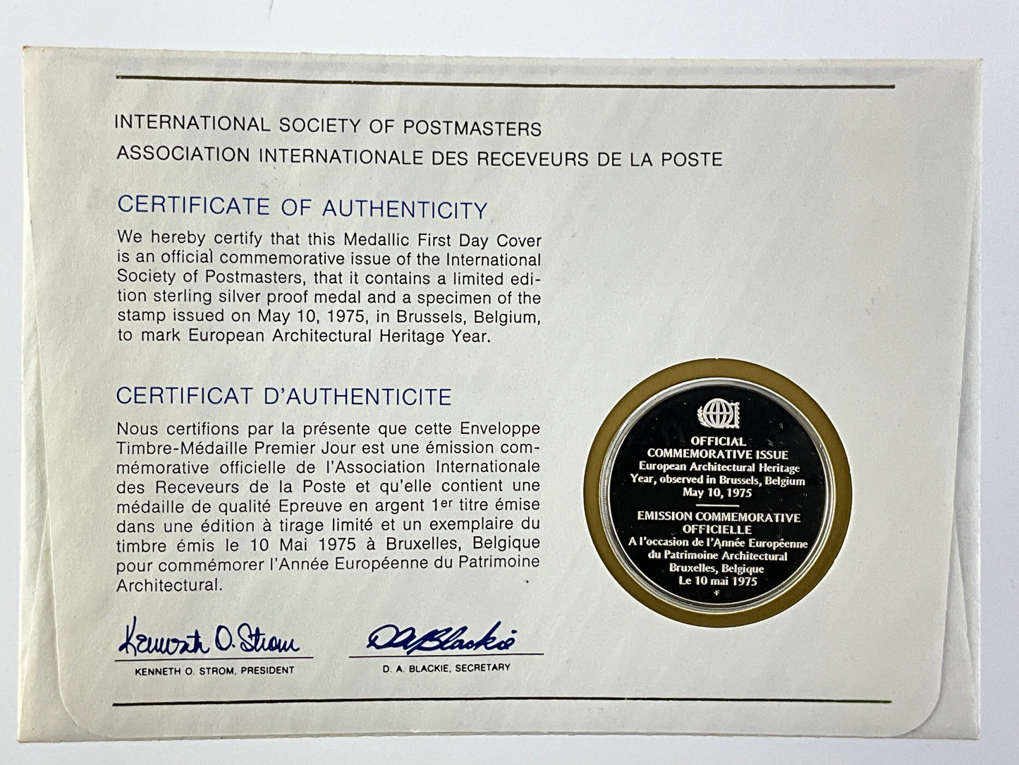 .624 ozt Place Des Martyrs Silver Medal