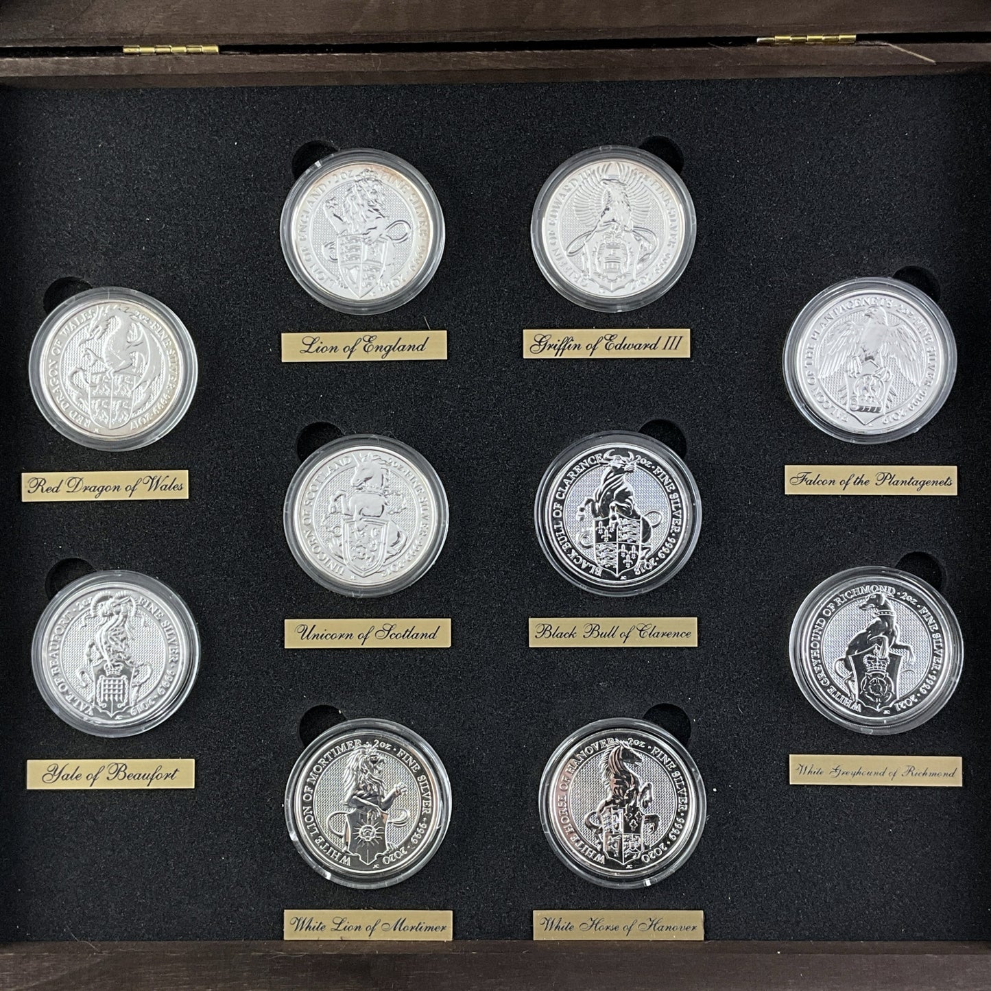 20 ozt Queen's Beasts 9999 Silver £5 Set Set