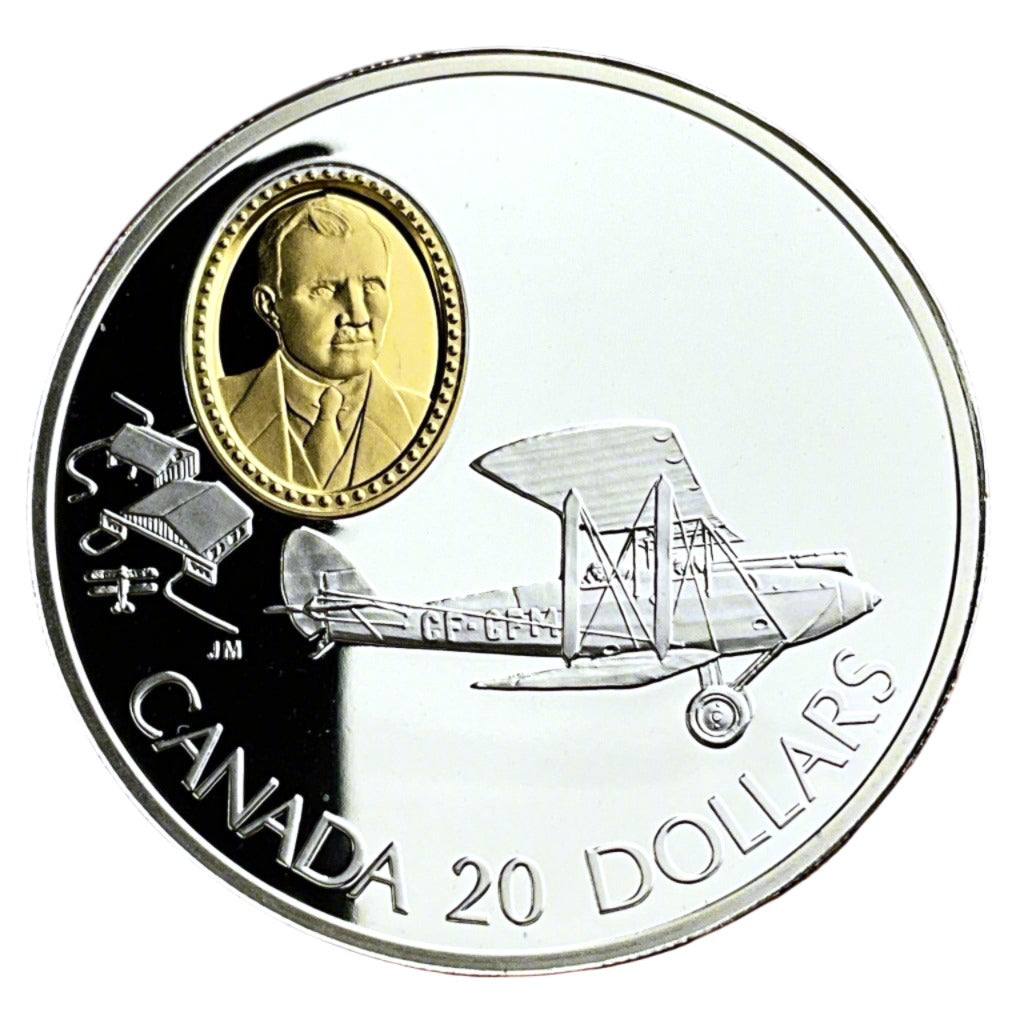 .925 ozt de Havilland Gipsy Moth Silver $20