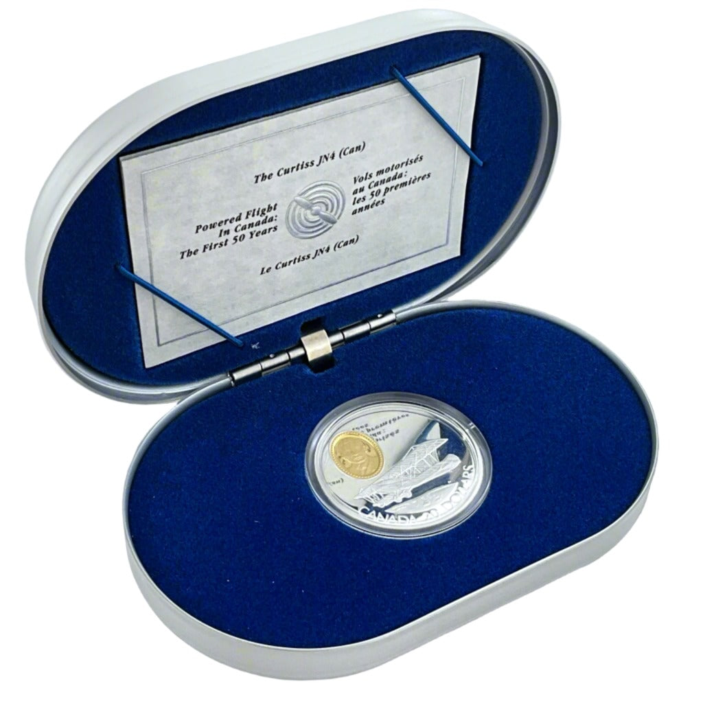 .925 ozt Curtiss JN4 Canuck Silver $20