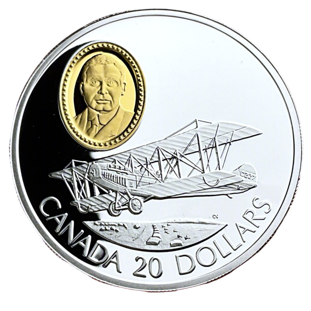 .925 ozt Curtiss JN4 Canuck Silver $20