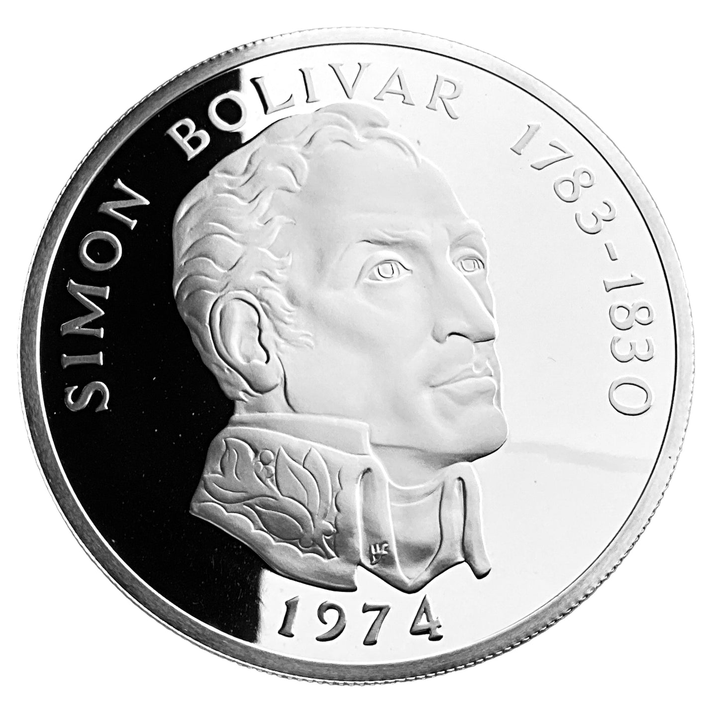 3.895 ozt 1974 Panama Bolivar $20 Balboas