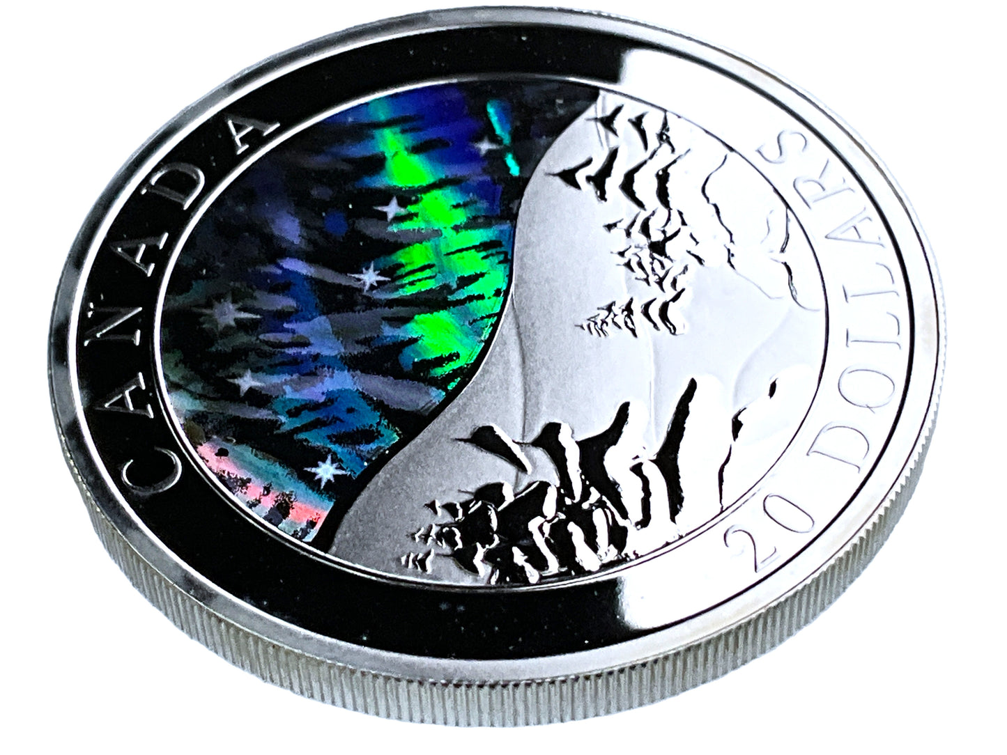 1.01 ozt Northern Lights 9999 Silver $20 Coin