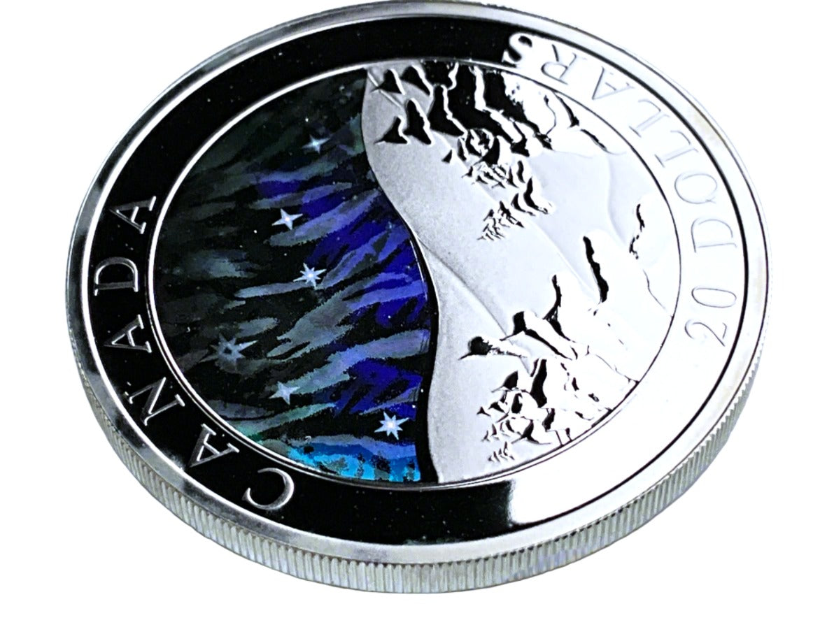 1.01 ozt Northern Lights 9999 Silver $20 Coin