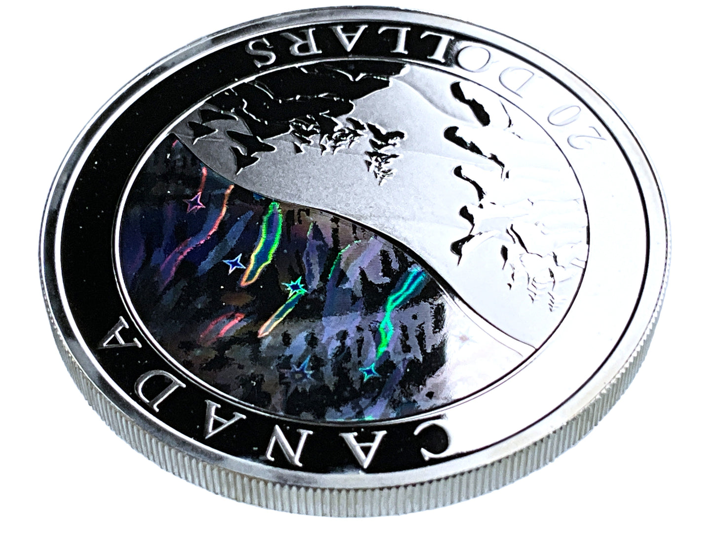 1.01 ozt Northern Lights 9999 Silver $20 Coin