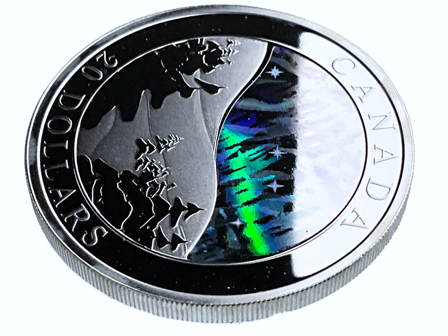 1.01 ozt Northern Lights 9999 Silver $20 Coin
