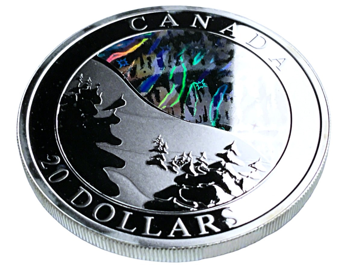 1.01 ozt Northern Lights 9999 Silver $20 Coin