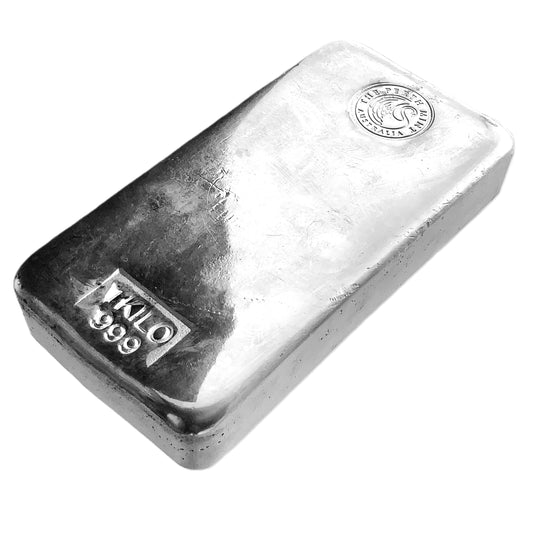 1 Kg 32.15 ozt Perth Mint Australia 999 Silver Bar