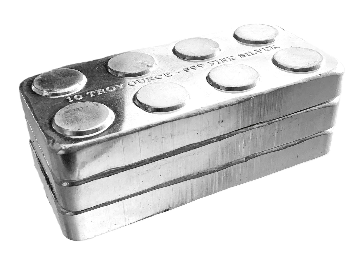 10 ozt Monarch Stackable 999 Silver Building Block