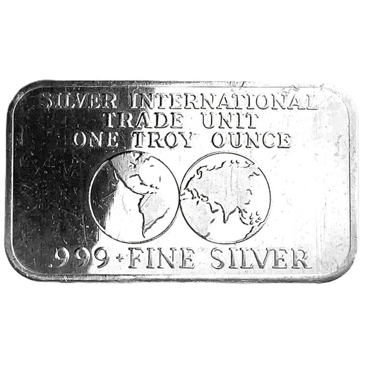 1 ozt Silver International Trade Unit 999 Bar