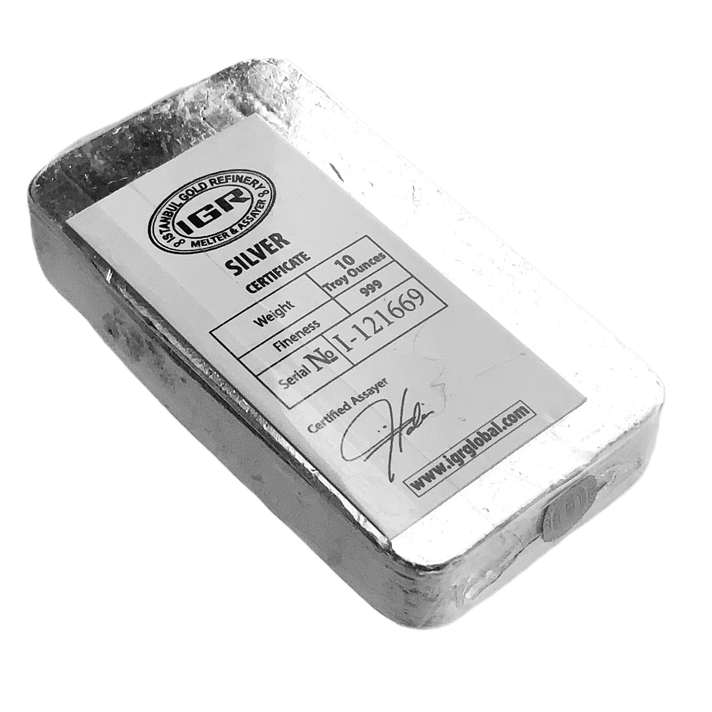 10 ozt Istanbul IGR 999 Silver Bullion Bar
