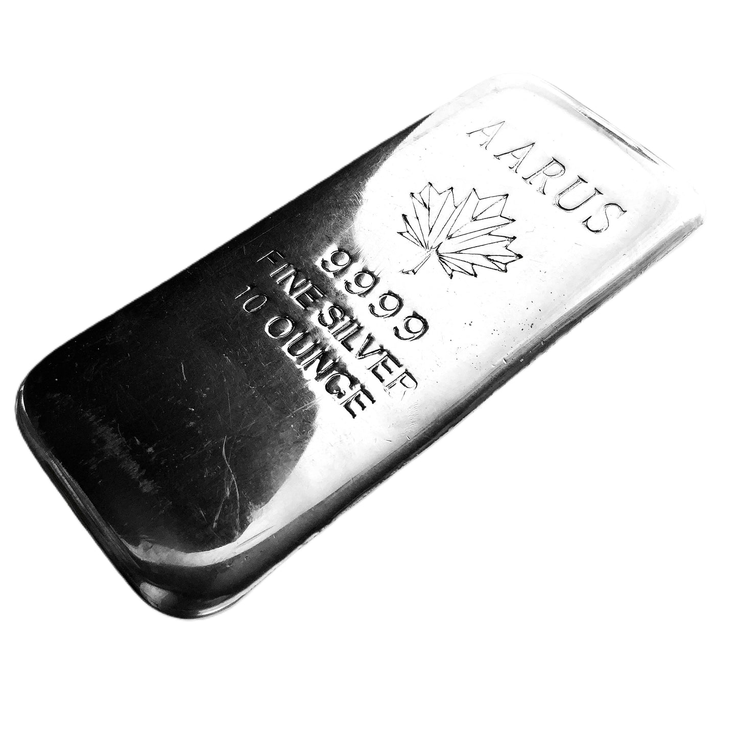 10 ozt AARUS Cast Poured 999 Silver Bar