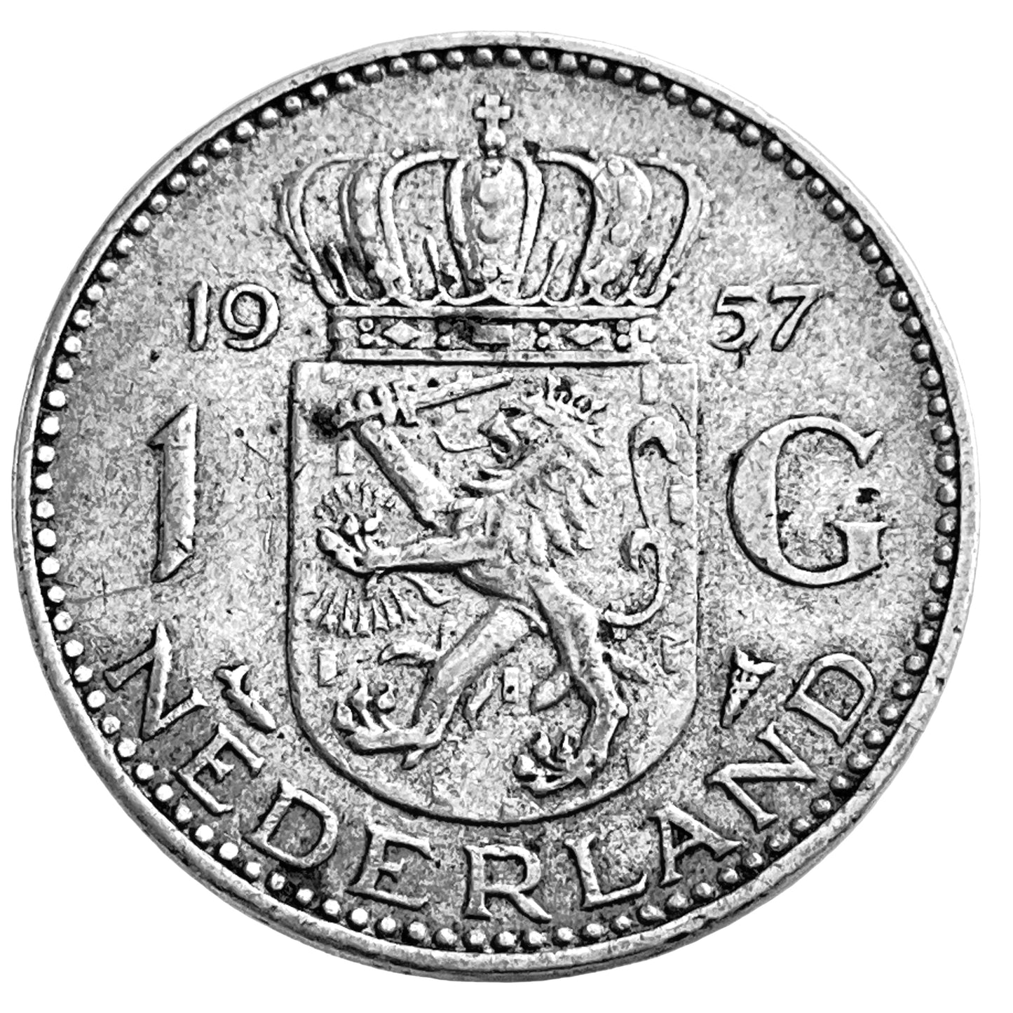 .150 ozt 1957 Netherlands Silver 1 Gulden