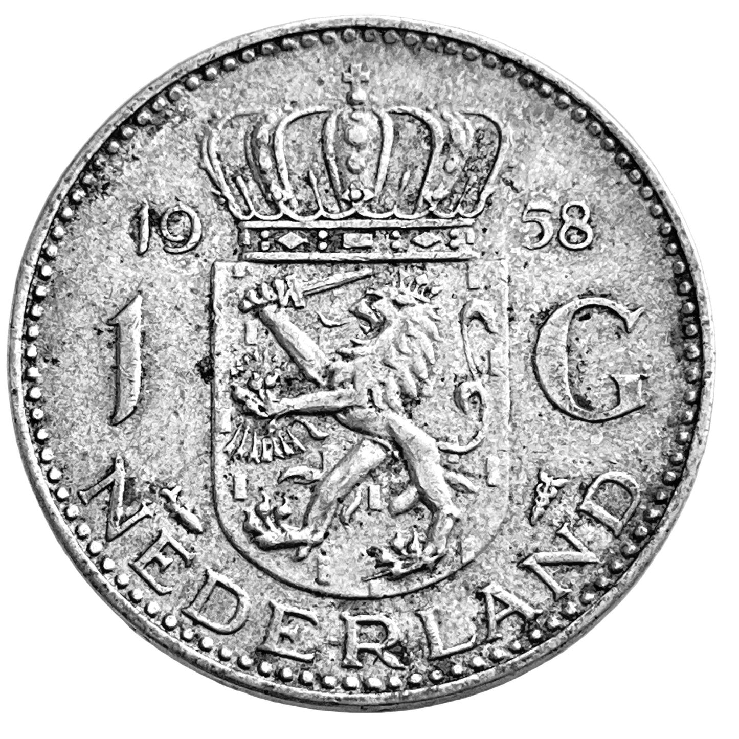 .150 ozt 1958 Netherlands Silver 1 Gulden