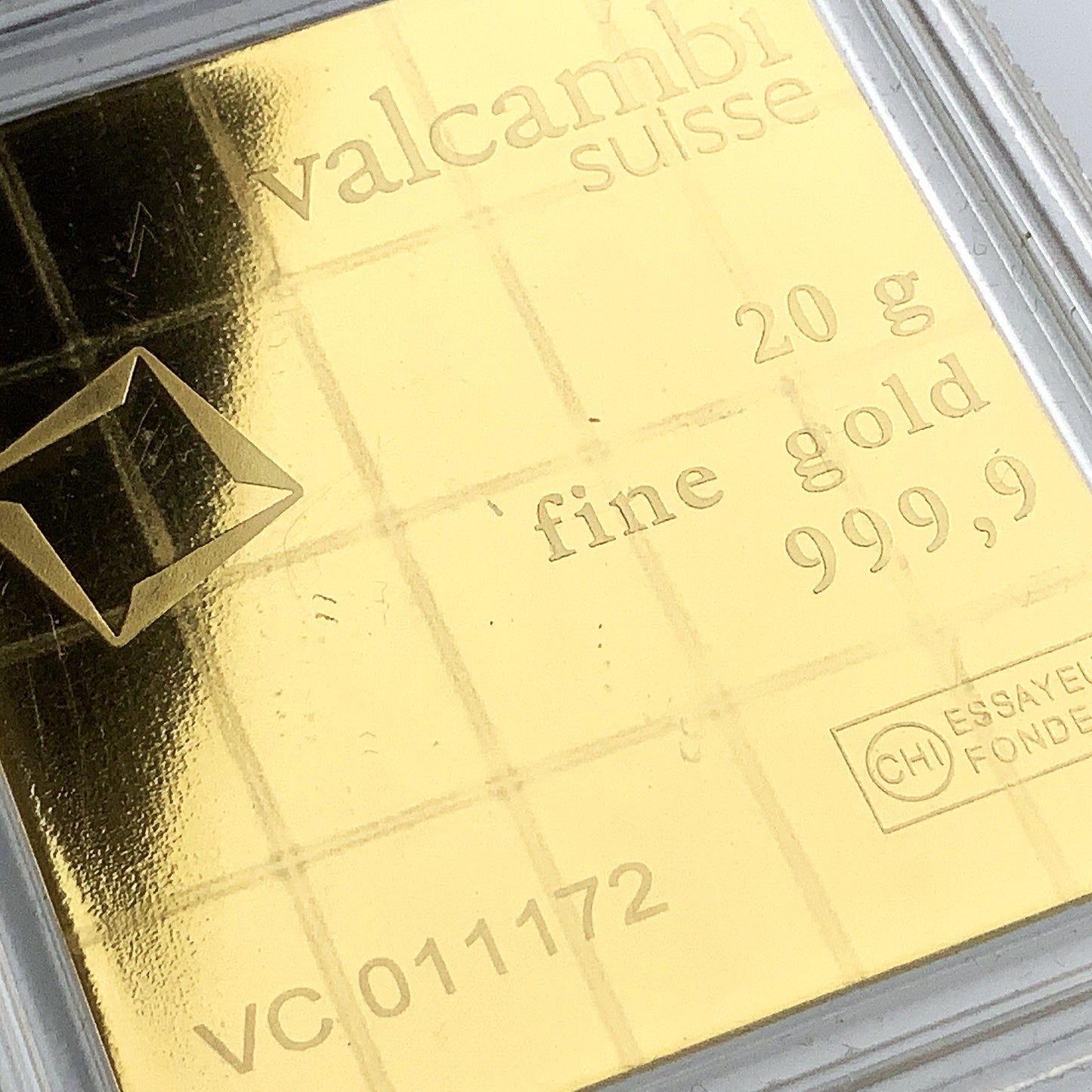 20 gram (20 x 1g) Valcambi 9999 Gold Bar