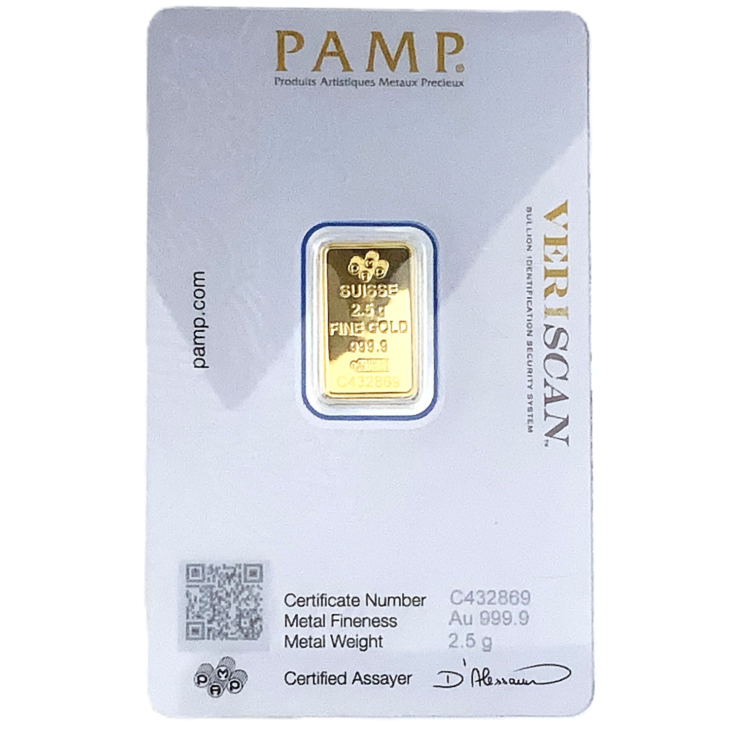2.5 gram Lady Fortuna Pamp Swiss 9999 Gold