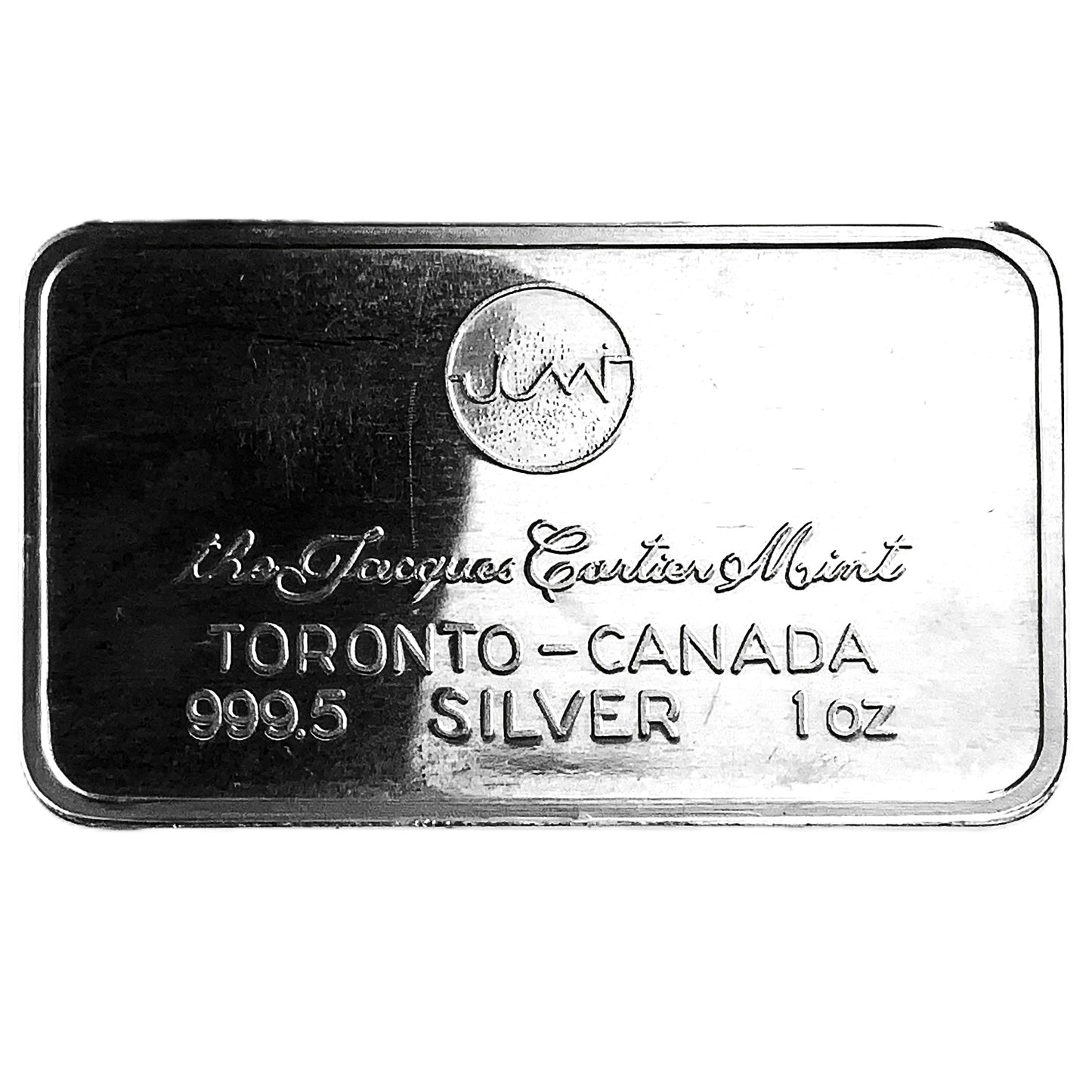 1 ozt Jacques Cartier Mint Toronto 999.5 Silver Bar