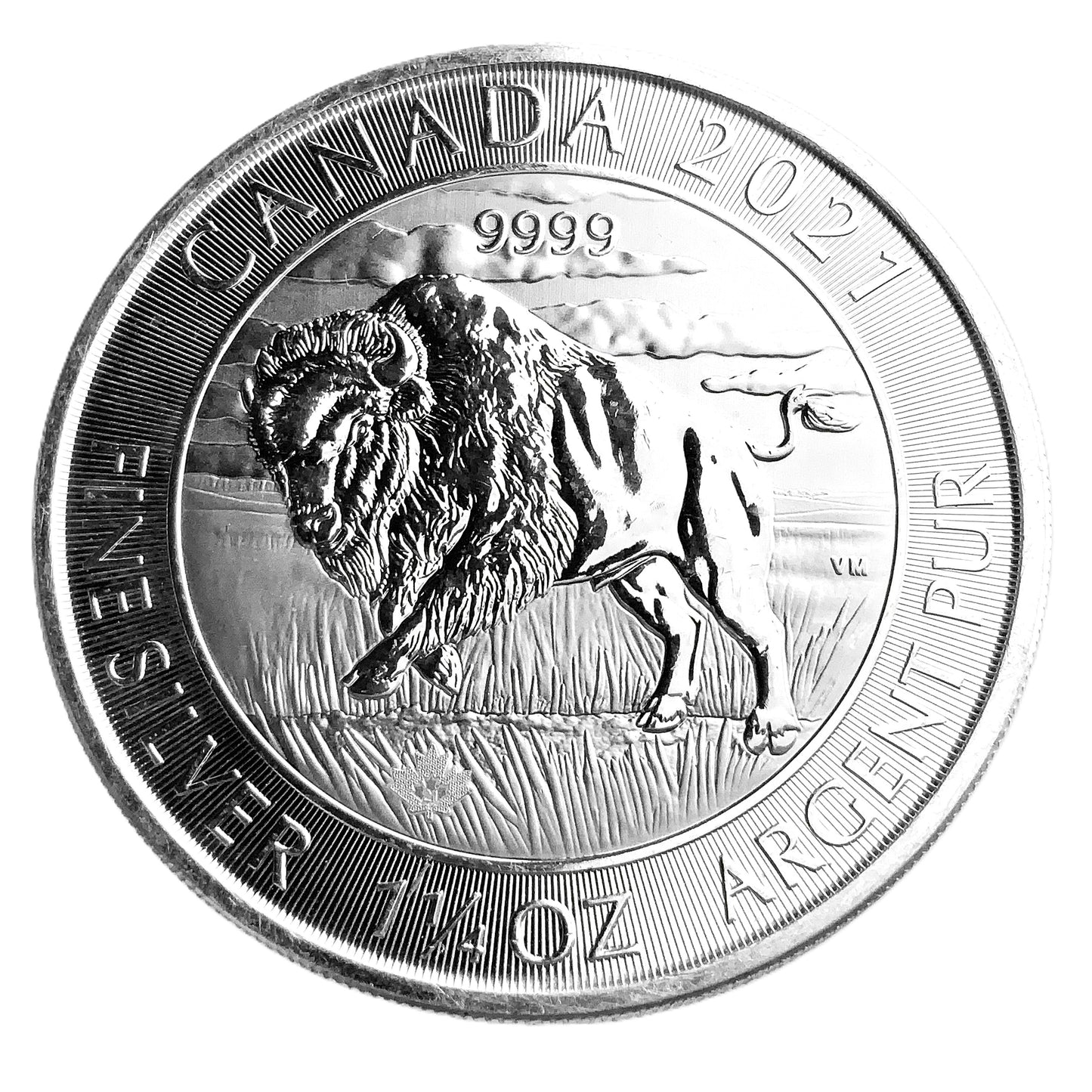 1.25 ozt Silver Bison 9999 Silver Bullion Coin $8