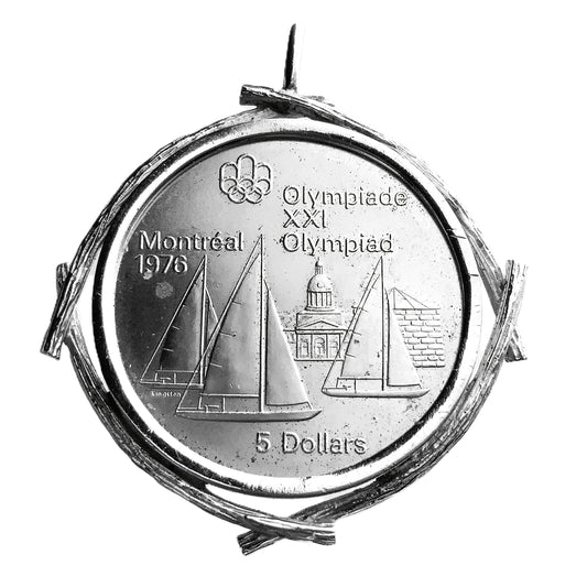 1 ozt 1976 Olympic Silver Coin Pendant $5