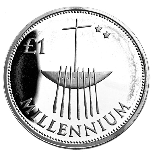 .5977 ozt Ireland Harp Currach Silver Coin £1
