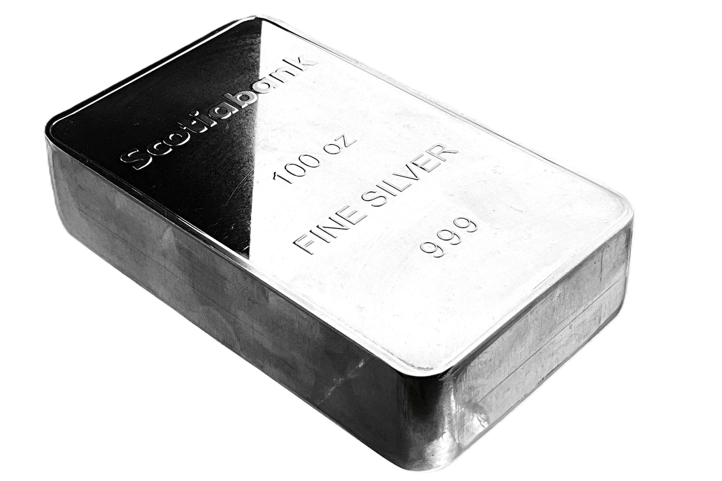 100 ozt Scotiabank 999 Silver Ingot Bar