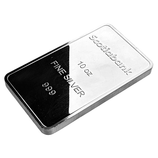 10 ozt Scotiabank Extruded 999 Silver Bar