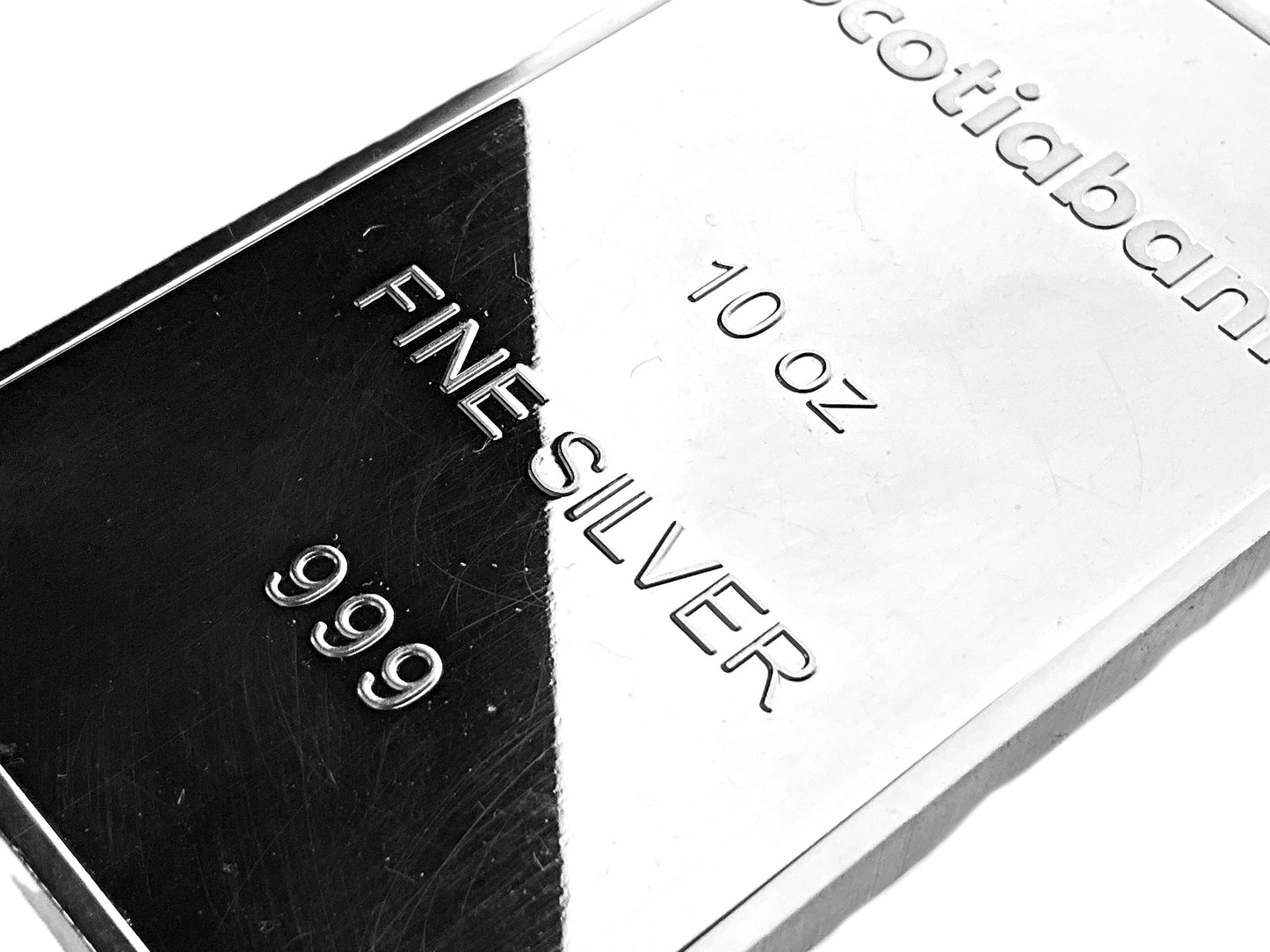 10 ozt Scotiabank Extruded 999 Silver Bar