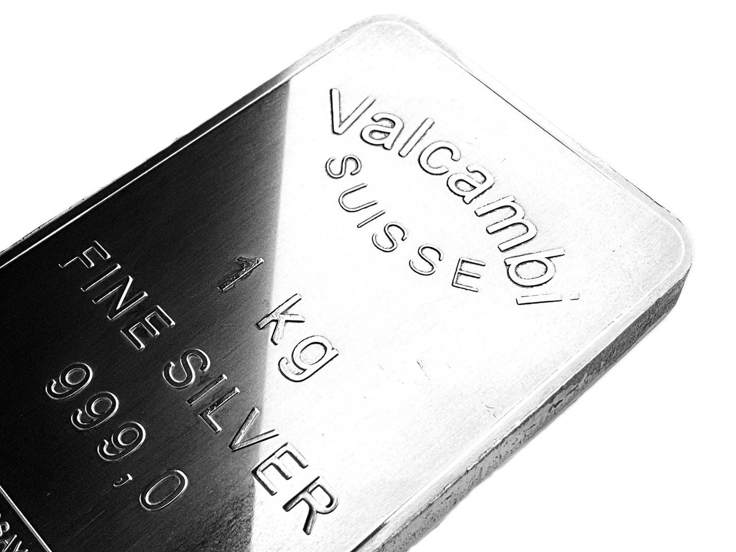 32.15 ozt 1 kg Valcambi 999 Silver Bar