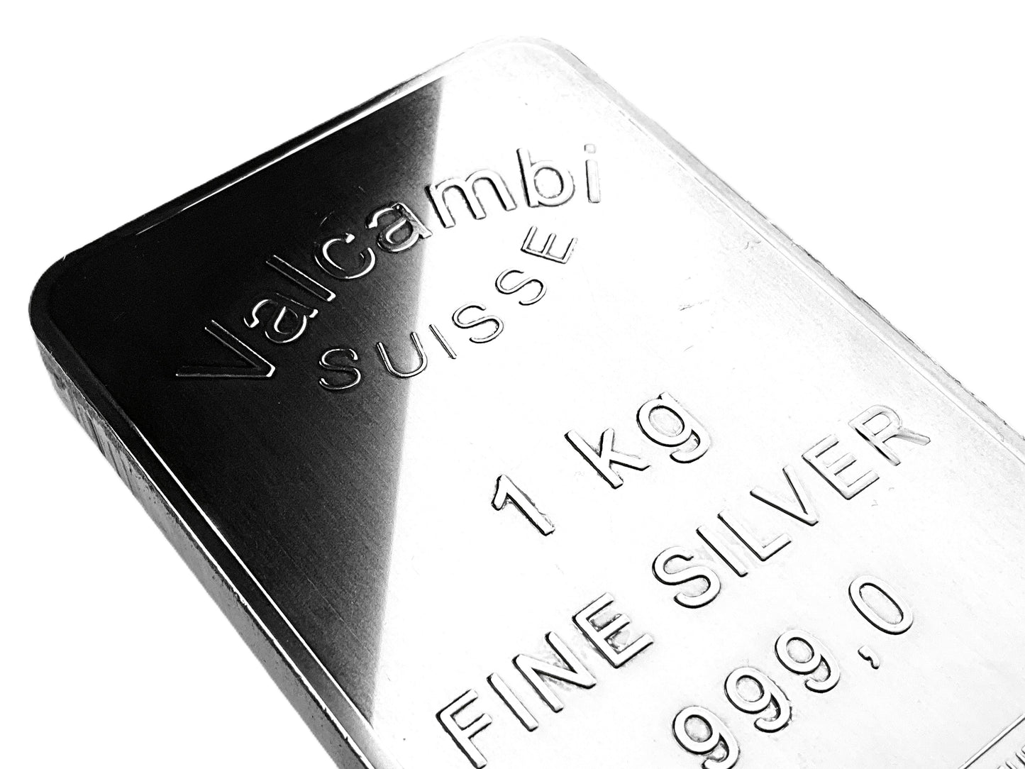 32.15 ozt 1 kg Valcambi 999 Silver Bar