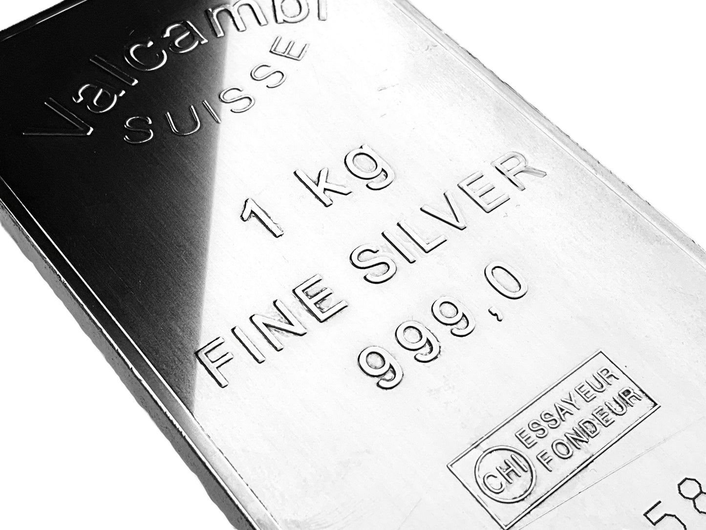 32.15 ozt 1 kg Valcambi 999 Silver Bar