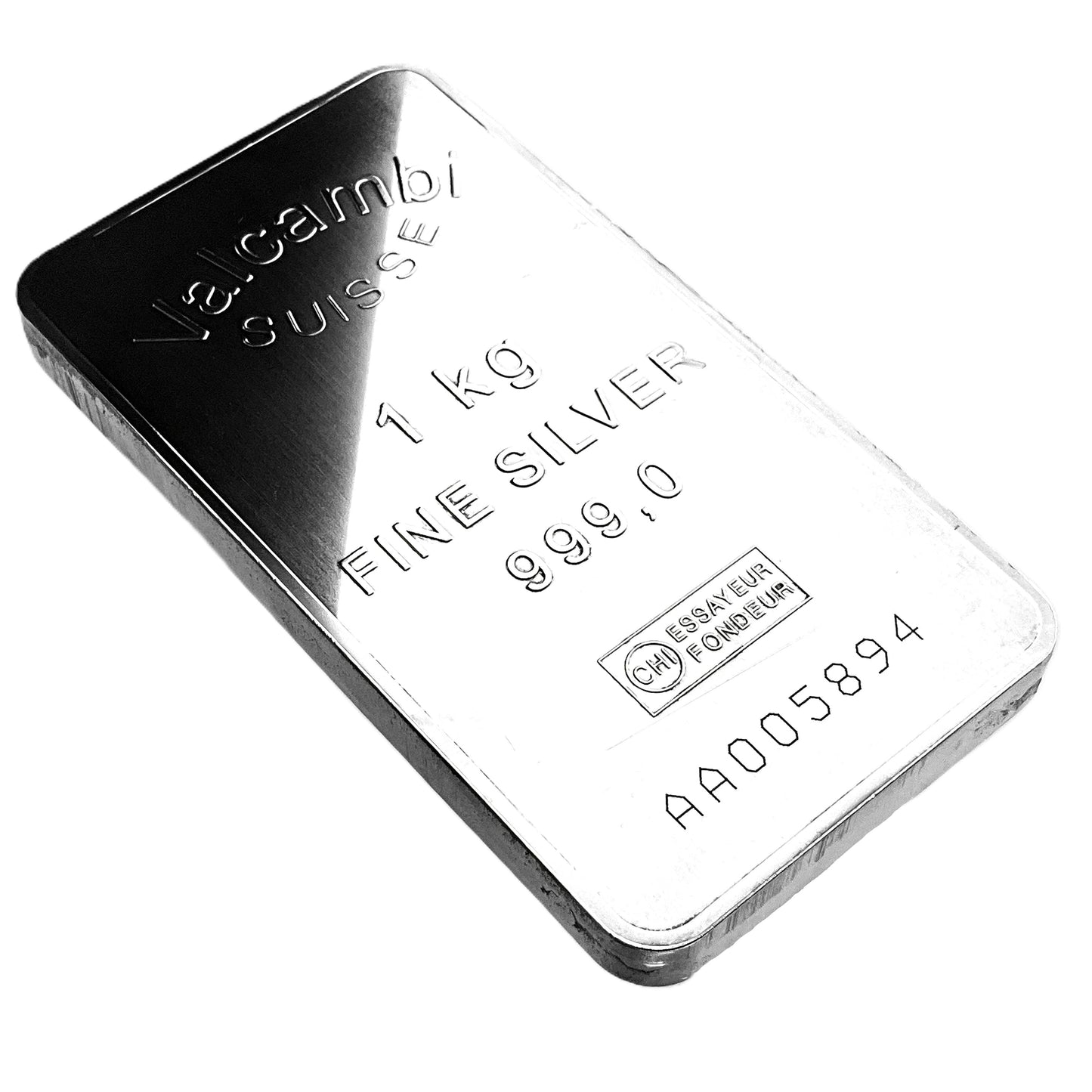 32.15 ozt 1 kg Valcambi 999 Silver Bar