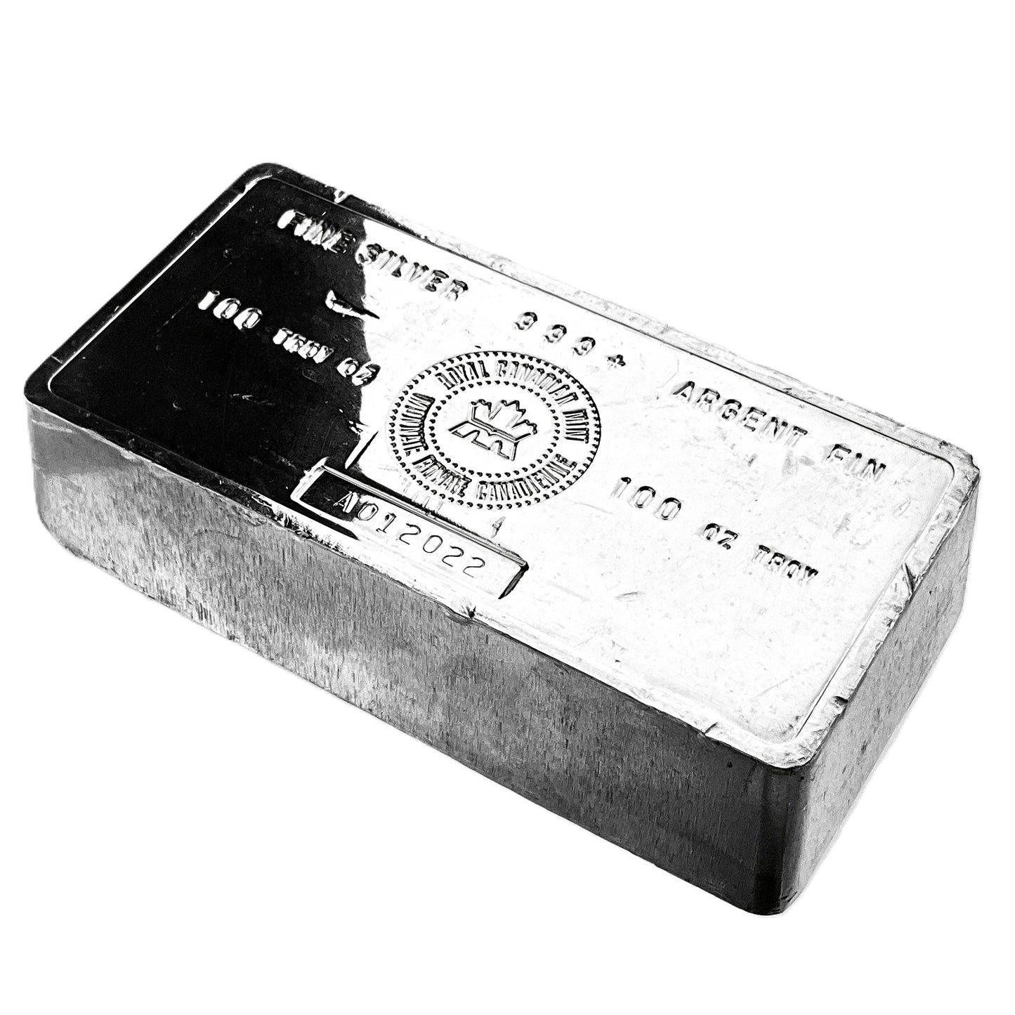 100 ozt Royal Canadien Mint 999 Silver Bar