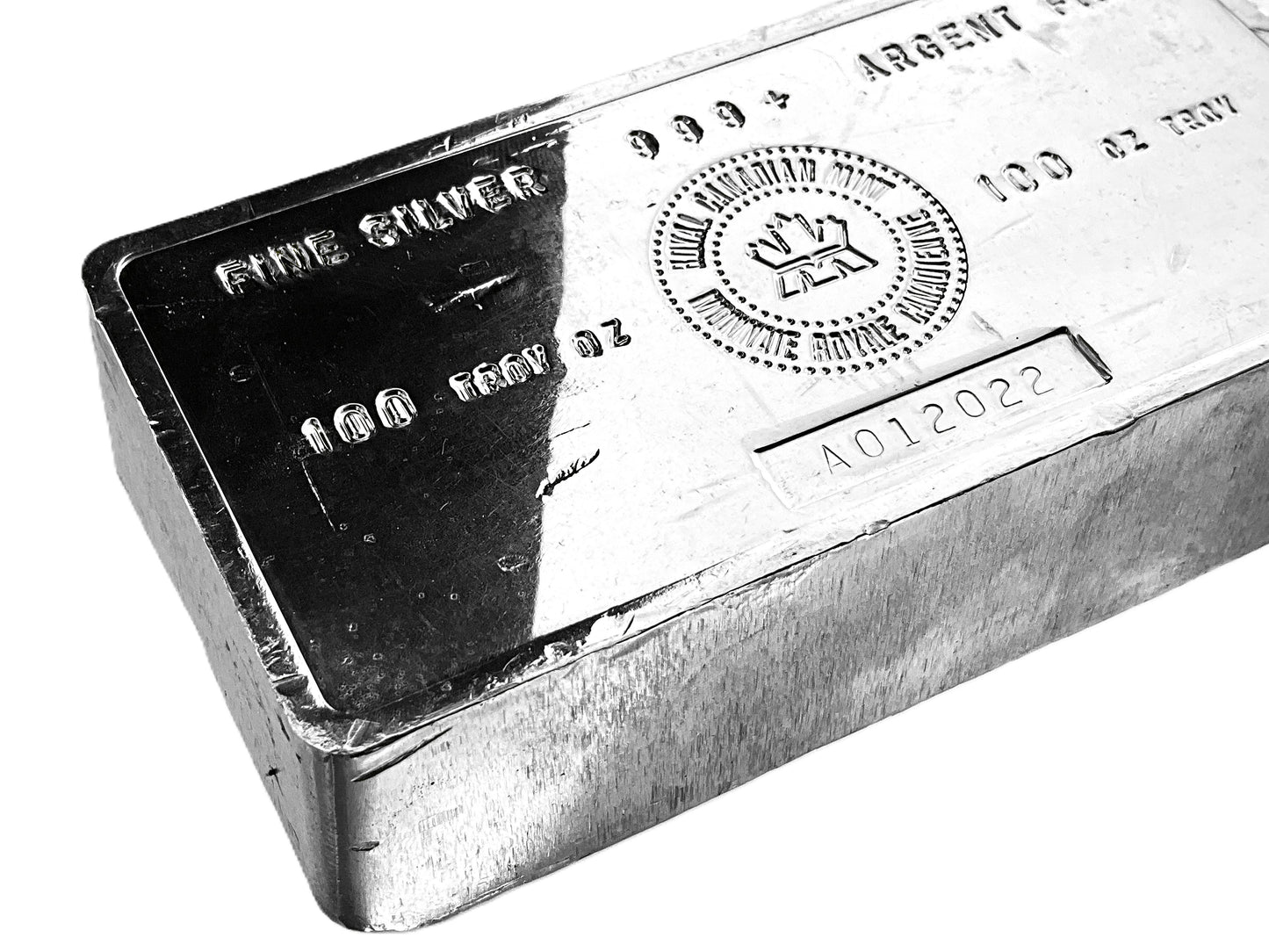 100 ozt Royal Canadien Mint 999 Silver Bar
