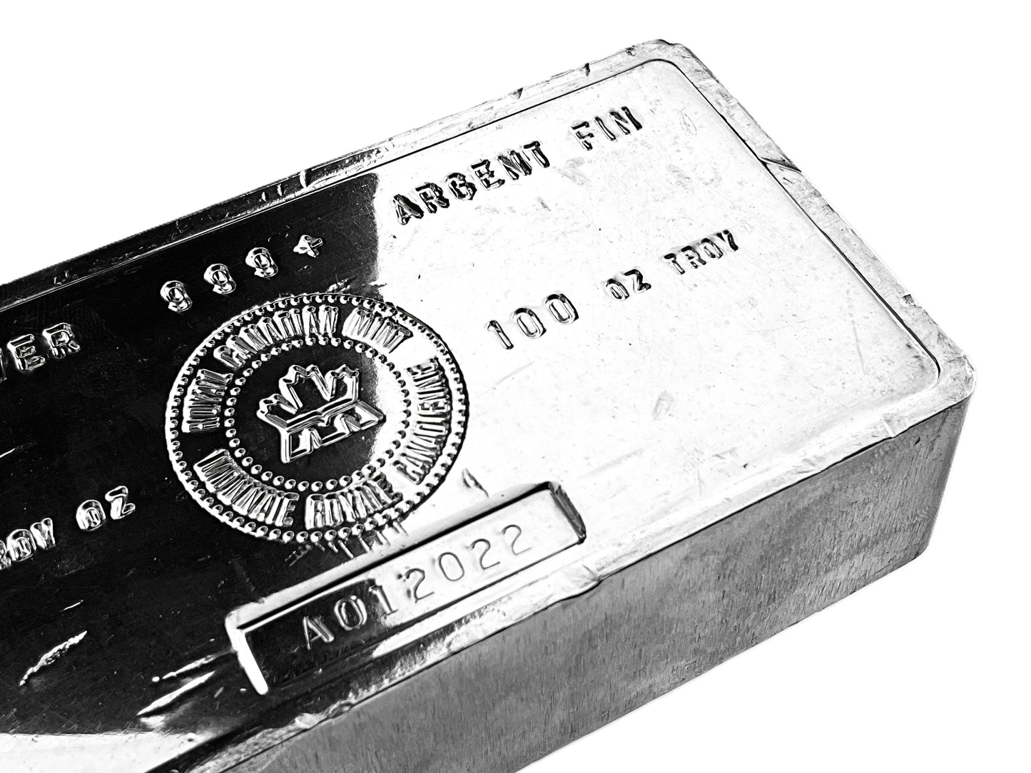 100 ozt Royal Canadien Mint 999 Silver Bar