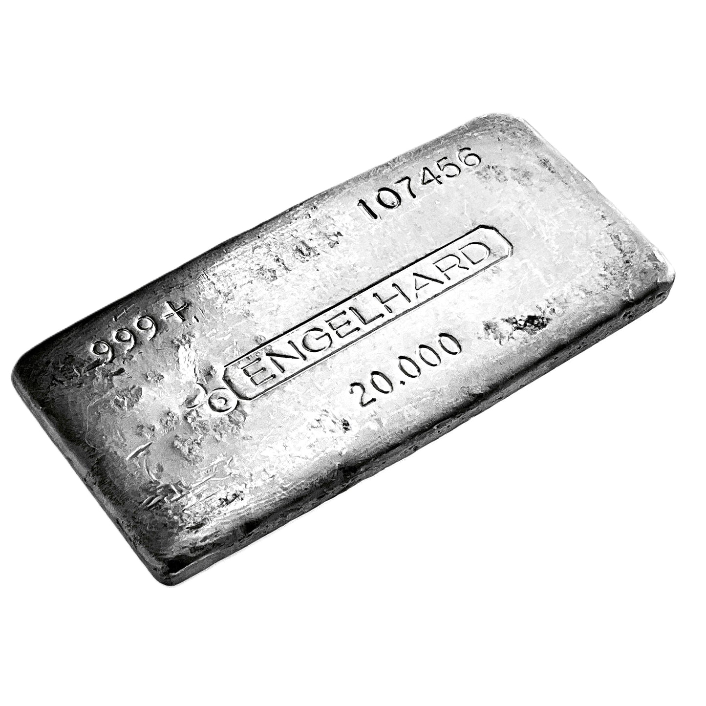 20 ozt Vintage Engelhard 999 Silver Bar