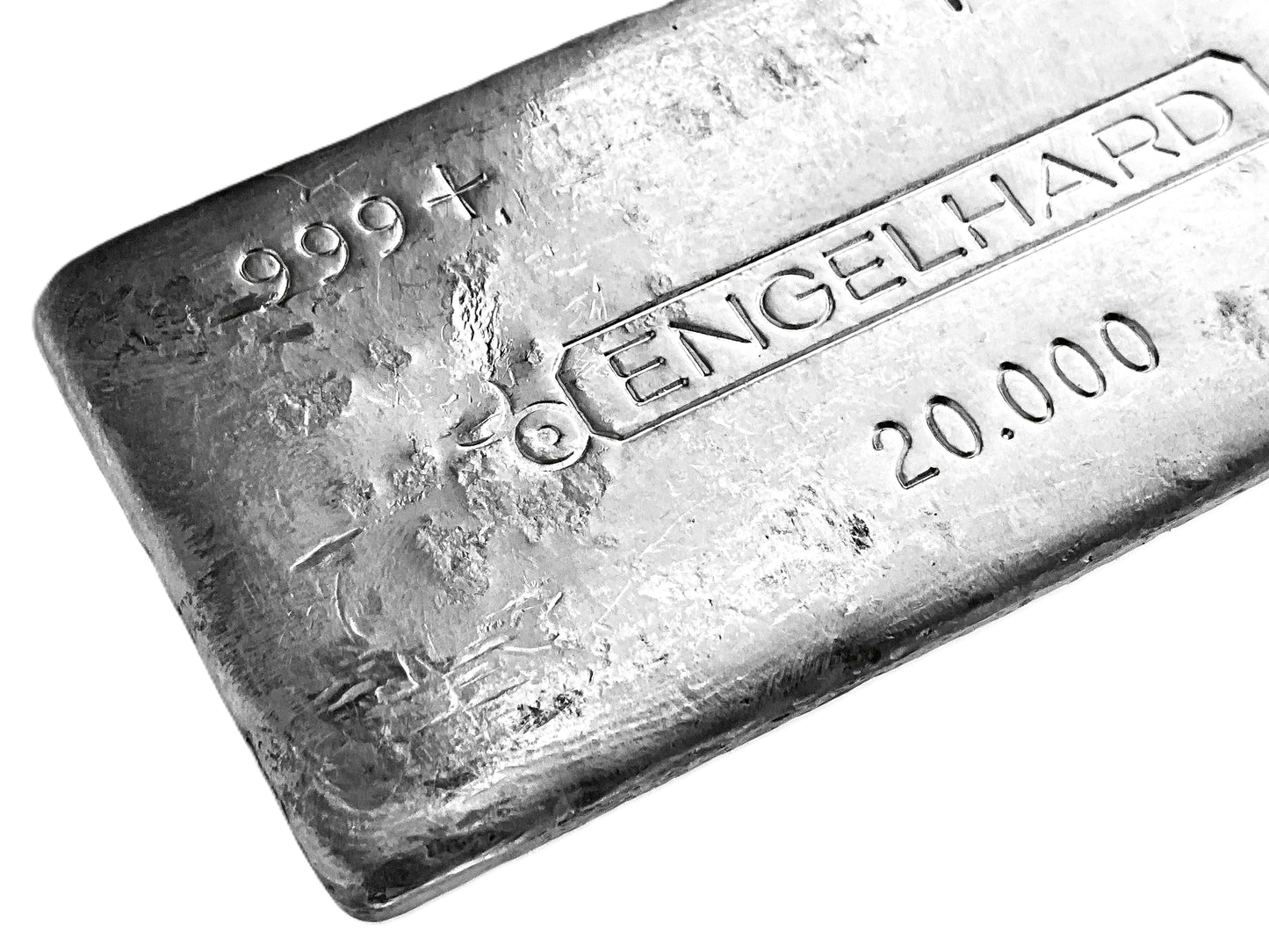 20 ozt Vintage Engelhard 999 Silver Bar