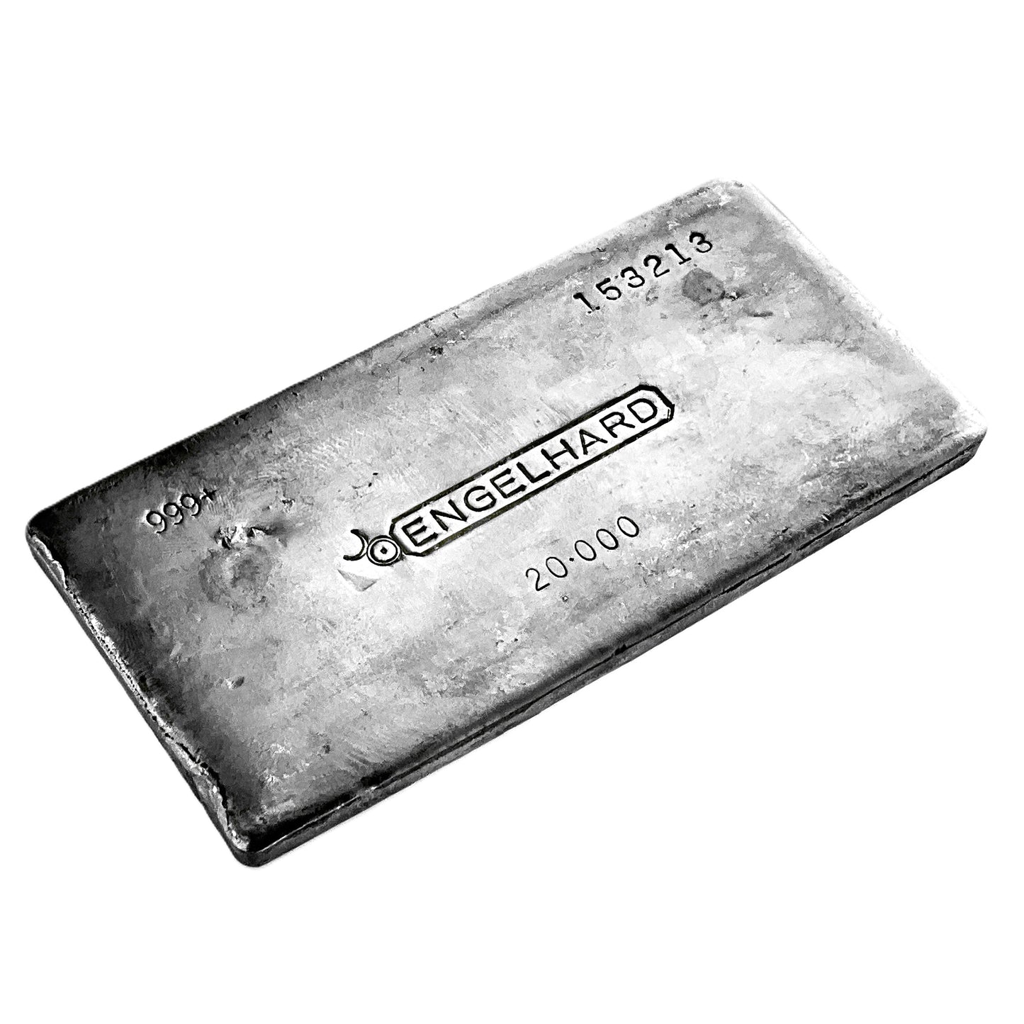 20 ozt Rare Vintage Engelhard 999 Silver Bar
