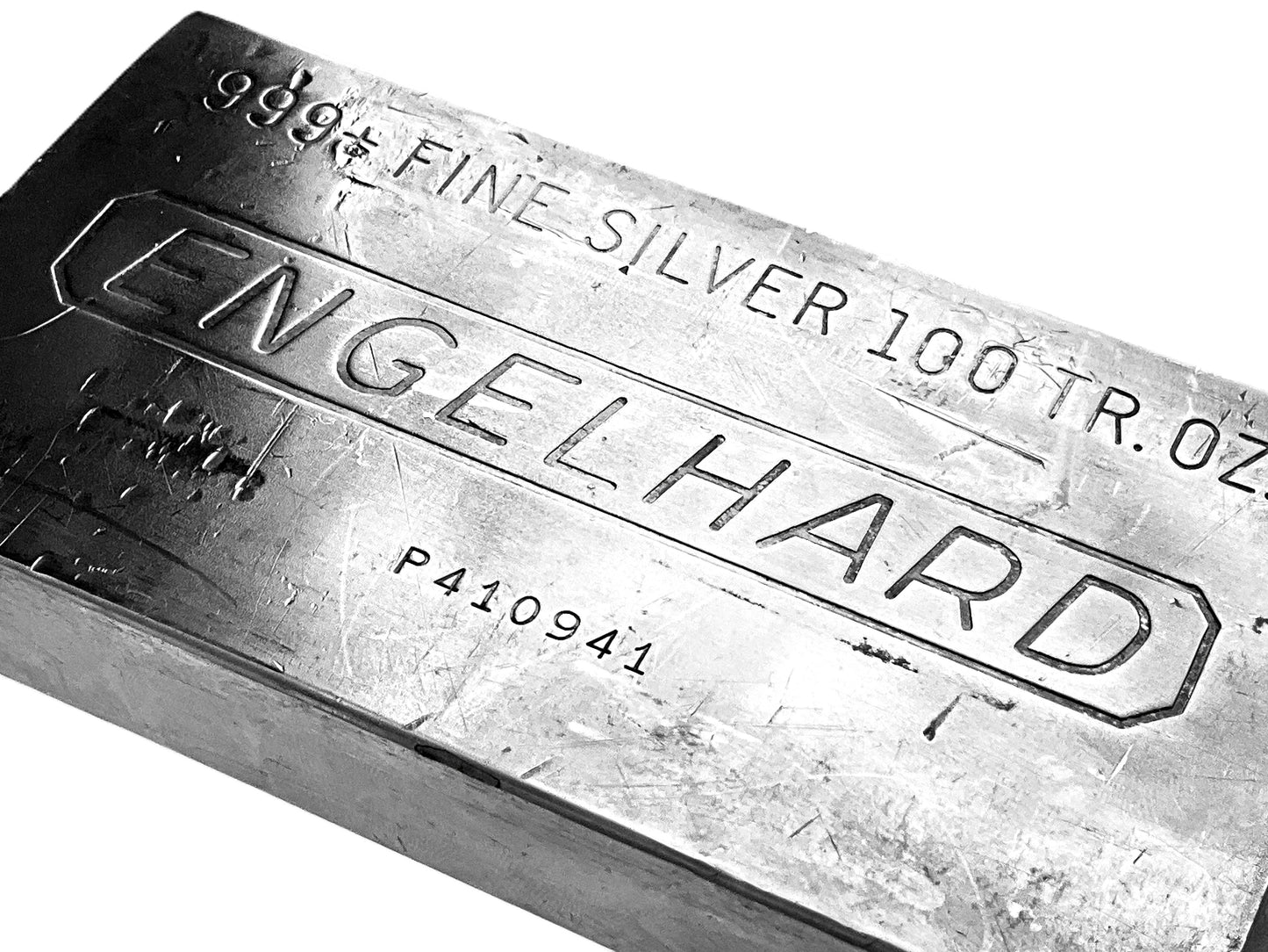 100 ozt Vintage Engelhard 999 Silver Bar