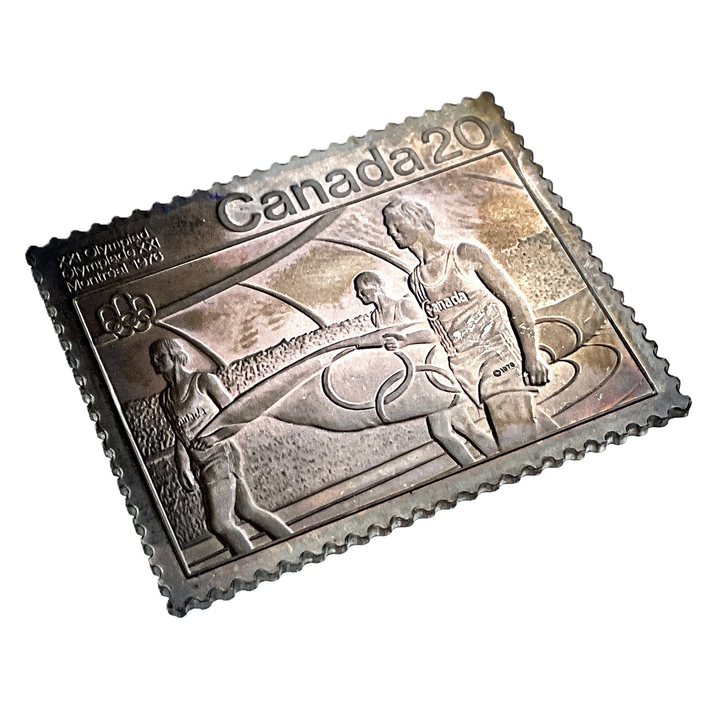 .500 ozt 1976 Carrying Olympic Flag 999 Bar