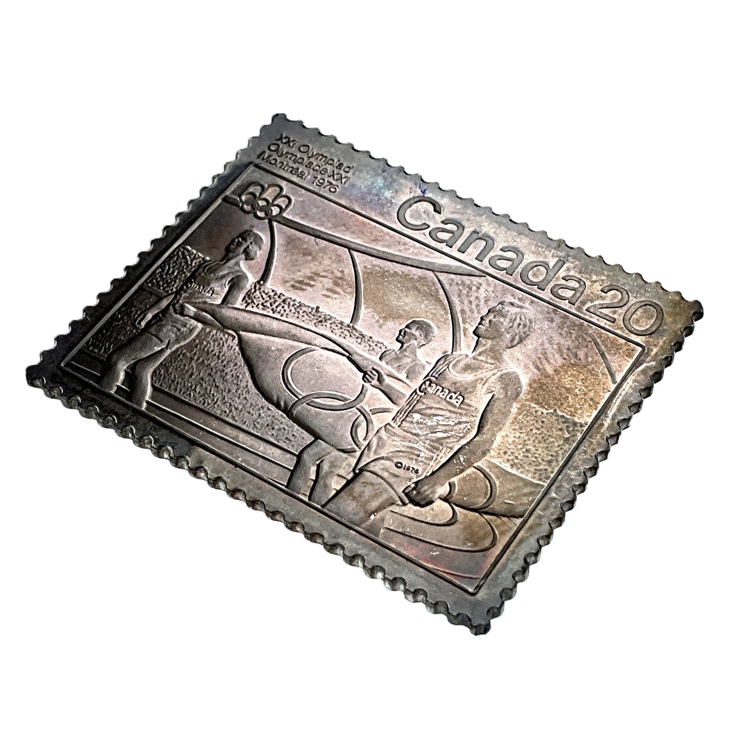 .500 ozt 1976 Carrying Olympic Flag 999 Bar