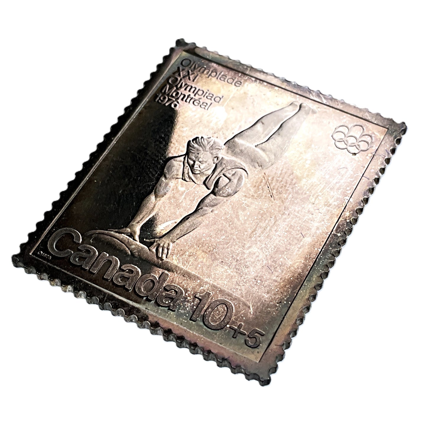 .500 ozt 1976 Olympic Vaulting 999 Stamp