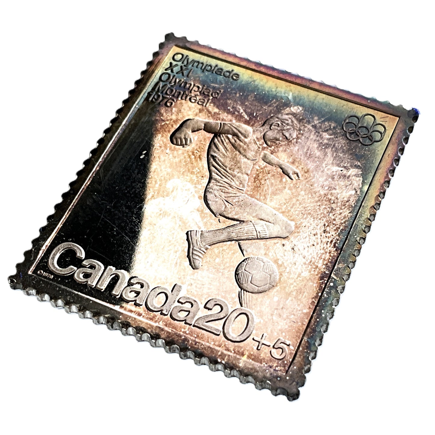 .500 ozt 1976 Olympic Soccer 999 Silver Bar