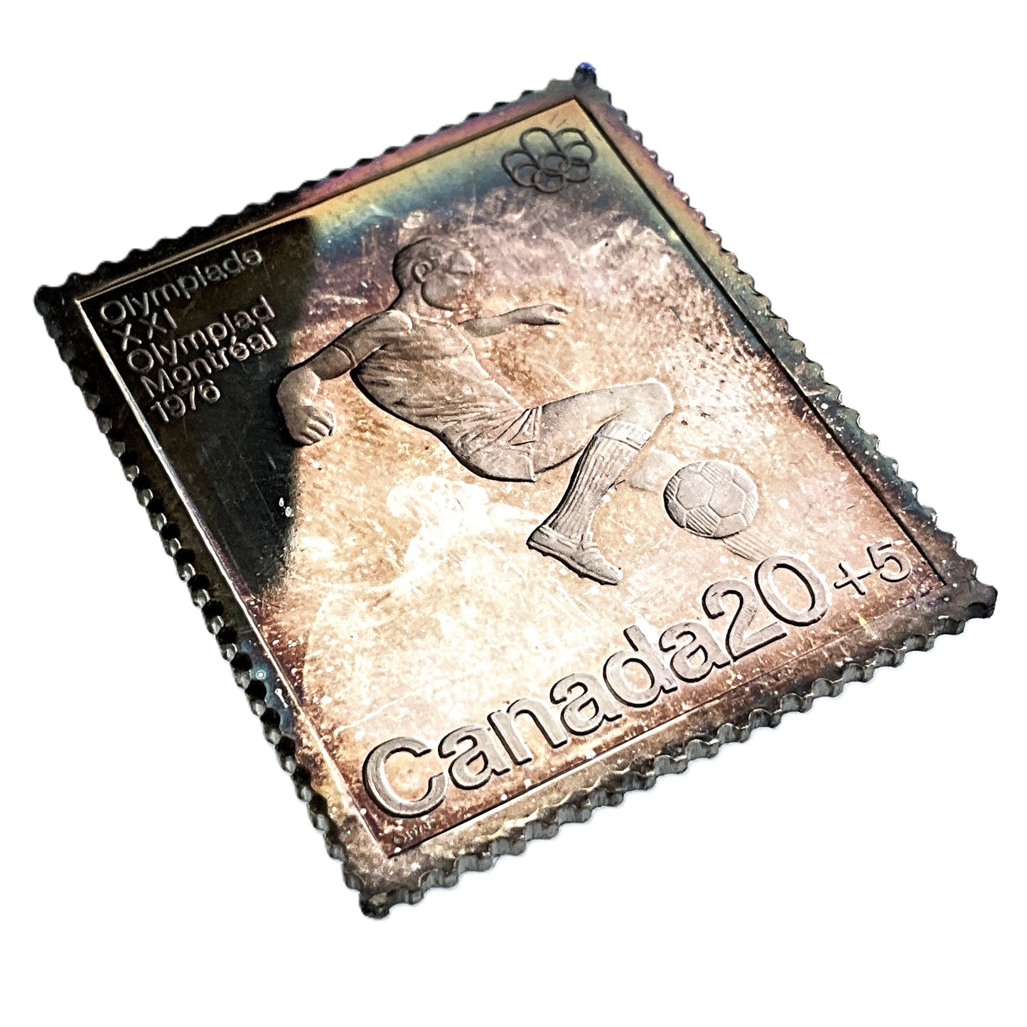 .500 ozt 1976 Olympic Soccer 999 Silver Bar