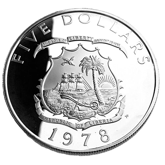 .987 ozt Liberia African Elephant $5