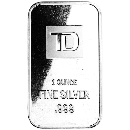 1 ozt Toronto Dominion TD 999 Silver Bar