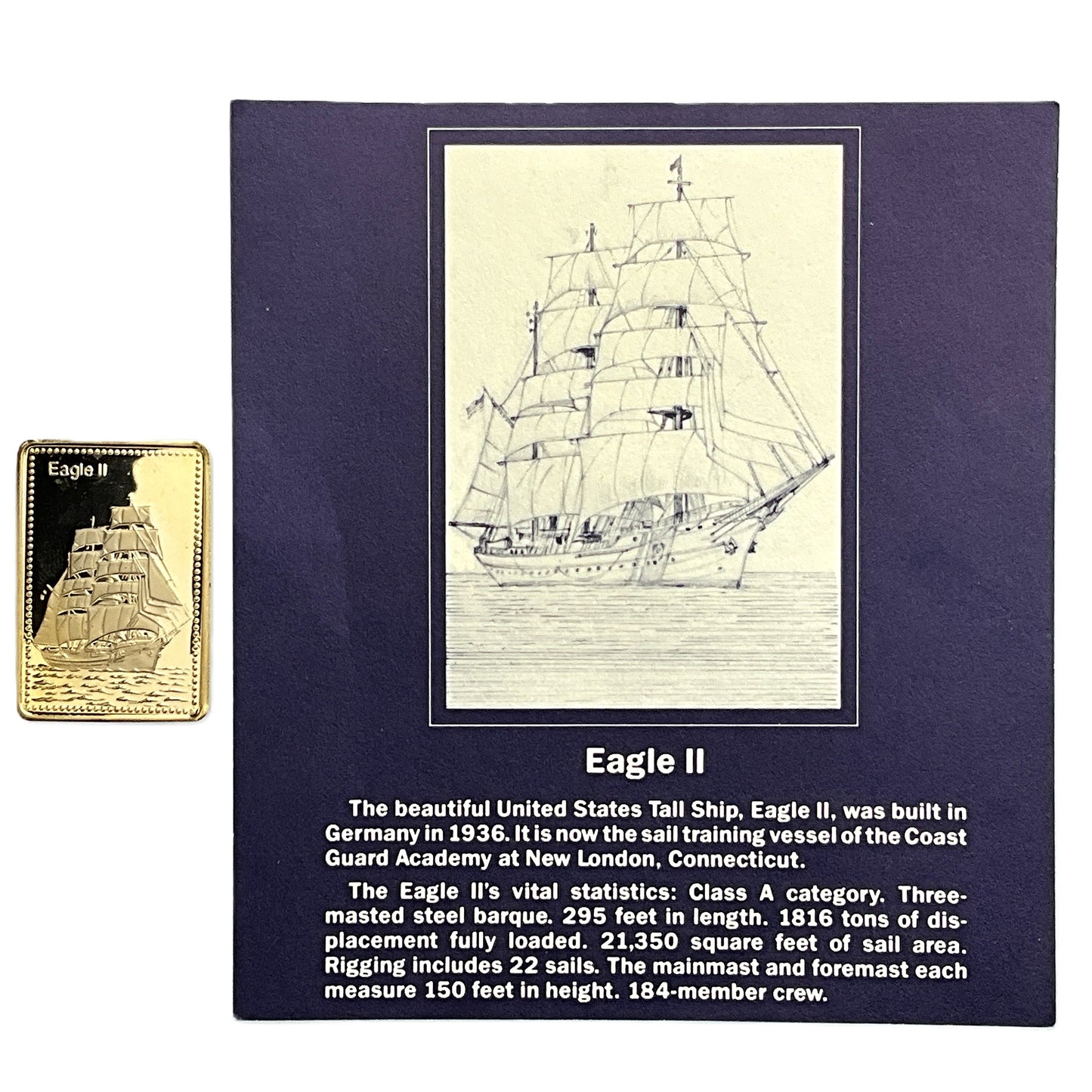 .500 ozt Eagle II Tall Ship 999 Silver