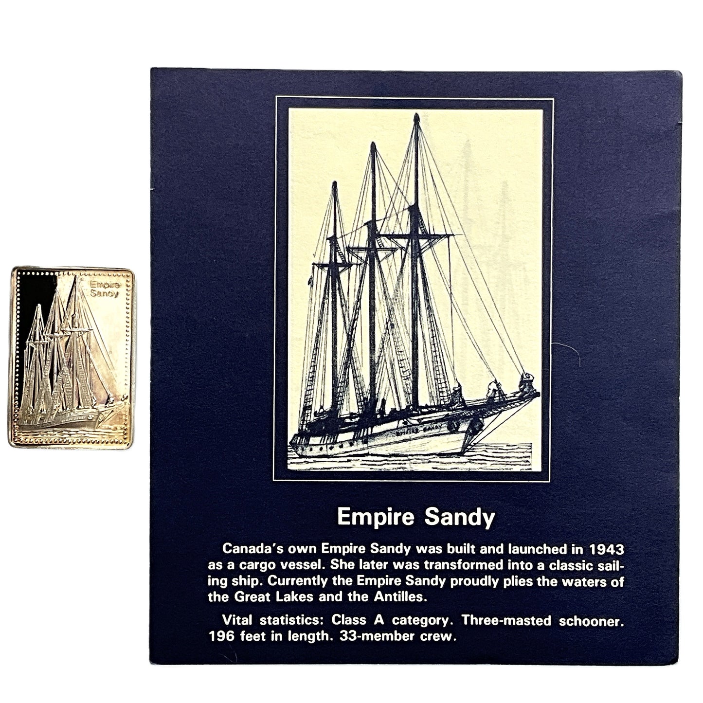 .500 ozt Empire Sandy Tall Ship 999 Silver