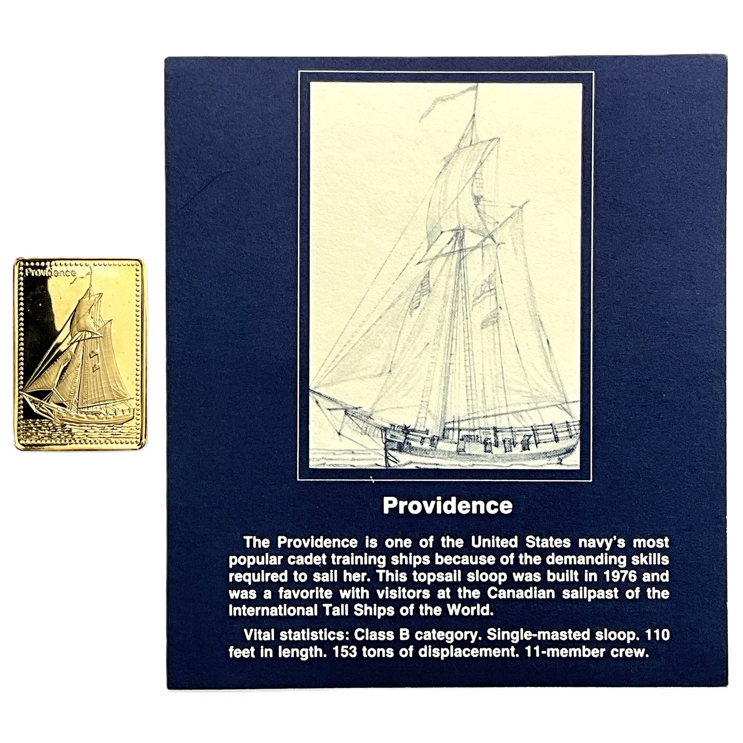 .500 ozt Providence Tall Ship 999 Silver