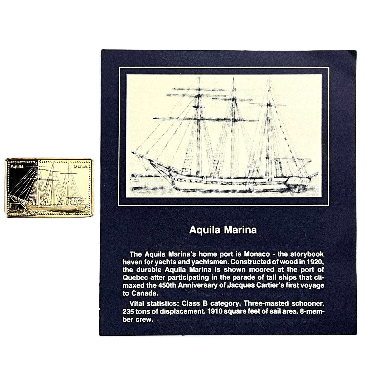 .500 ozt Aquila Marina Tall Ship 999 Silver