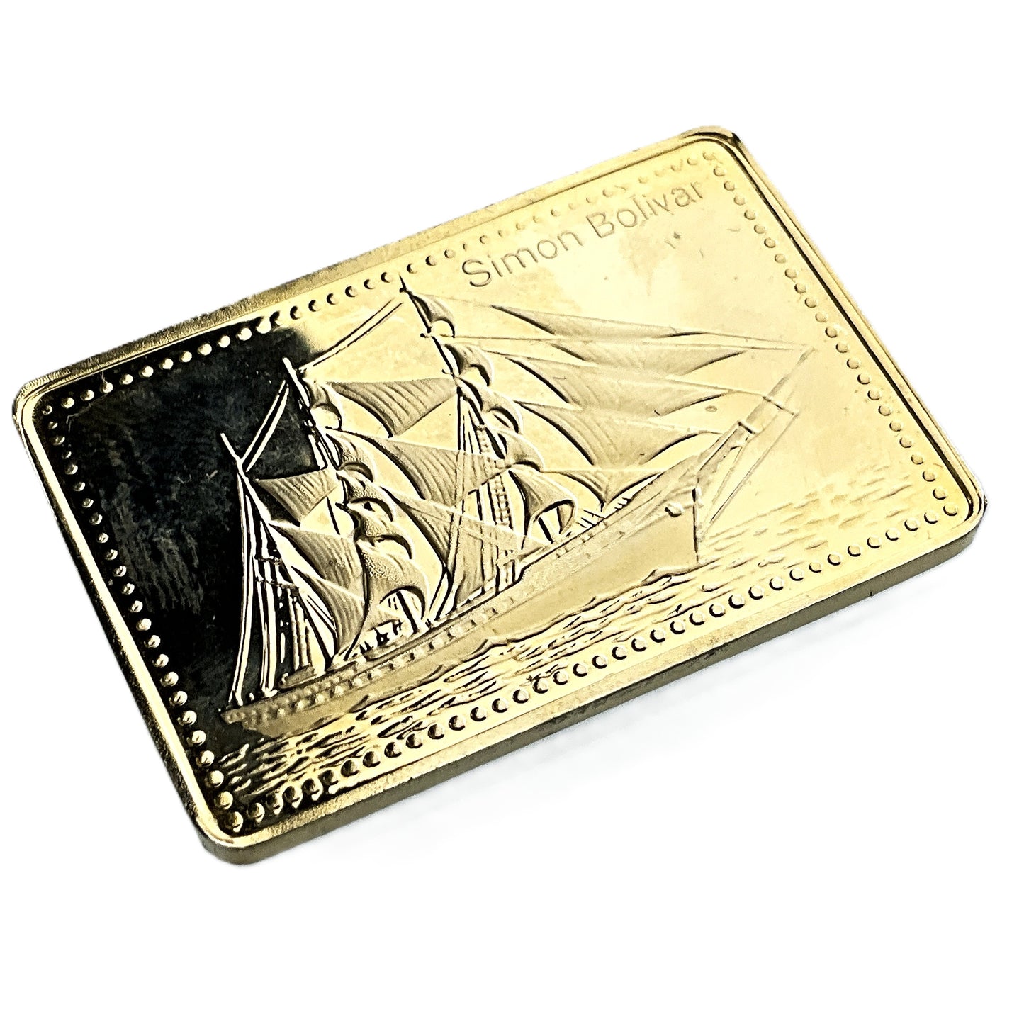 .500 ozt Simon Bolivar Tall Ship 999 Silver